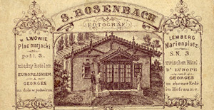 Stowarzyszenie Historyków Fotografii - Rewers teksturki firmowej zakładu S. Rosenbacha we Lwowie, ok. 1880 r